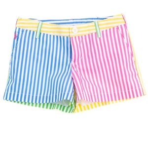 RALPH LAUREN POLO PREPPY STRIPED COTTON POPLIN SHORTS NWT